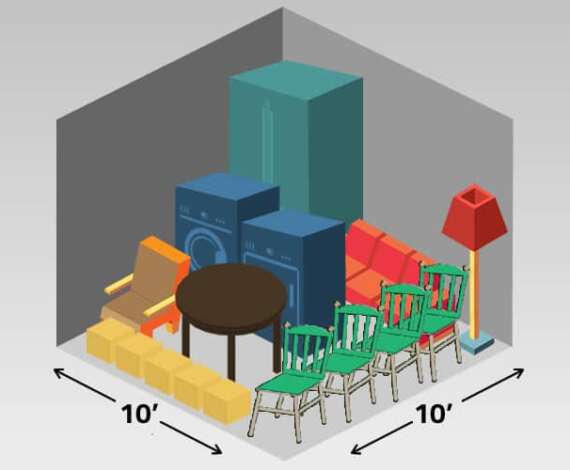 10 x 10 Storage Unit at Happy Space Self-Storage